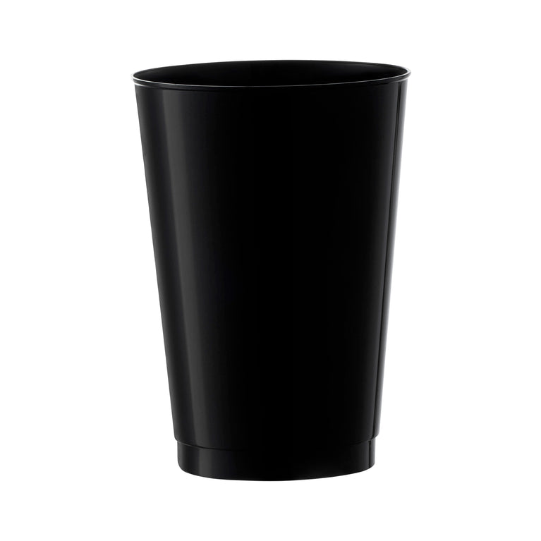 12 oz. Black Round Disposable Plastic Tumblers