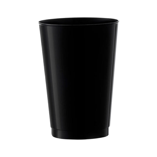 12 oz. Black Round Disposable Plastic Tumblers