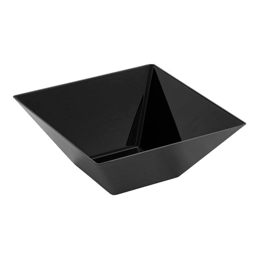 Black Square Plastic Serving Bowls (3 qt.)
