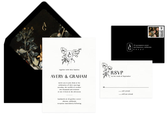 Blythe Letterpress Wedding Invitation