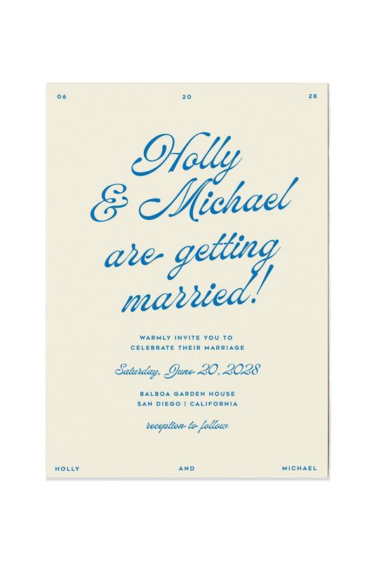 Modern Wild Flower Wedding Invitation | Holly