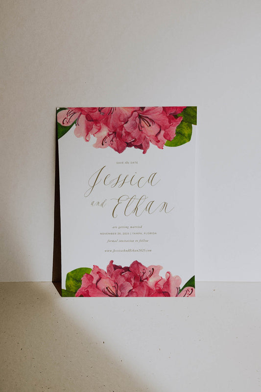 Bougainvillea Save The Date Invitation | Jessica