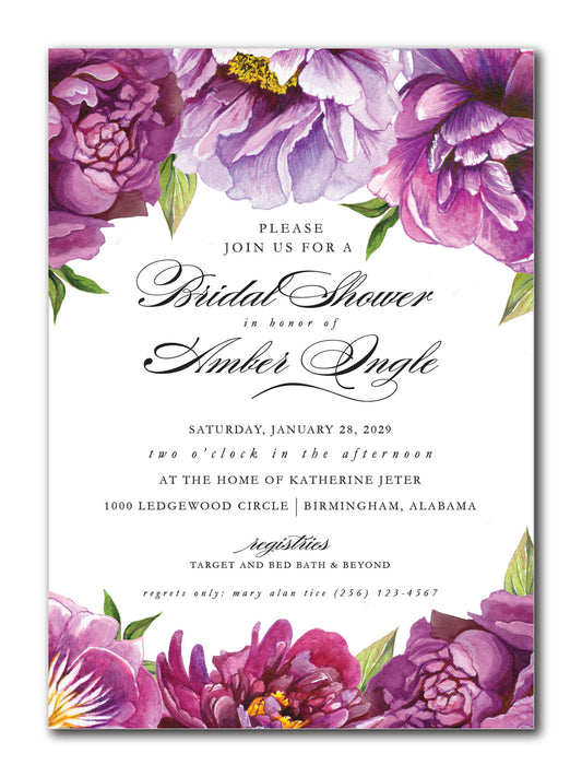 The Amber Bridal Shower Invitation
