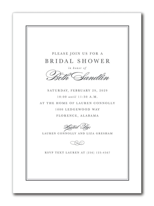 The Beth II Bridal Shower Invitation