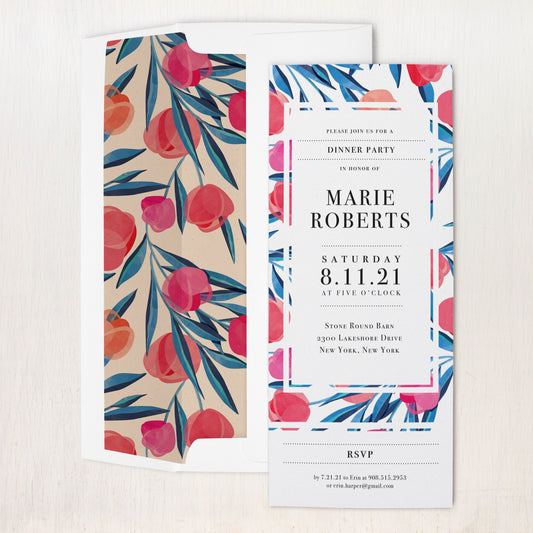 Bright Tulip Dinner Party Invitations