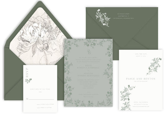 Brynn Letterpress Wedding Invitation