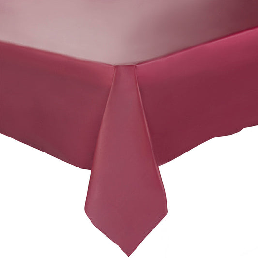 Burgundy Rectangular Disposable Plastic Tablecloths (54" x 108")