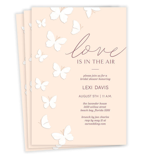 Love Is in the Air Flat Wedding Shower Invitation