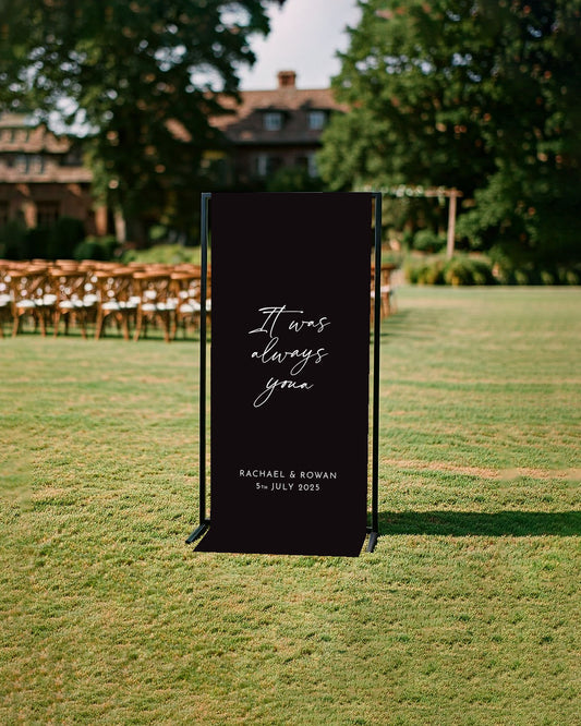 Aura Sign | Fabric Welcome Sign