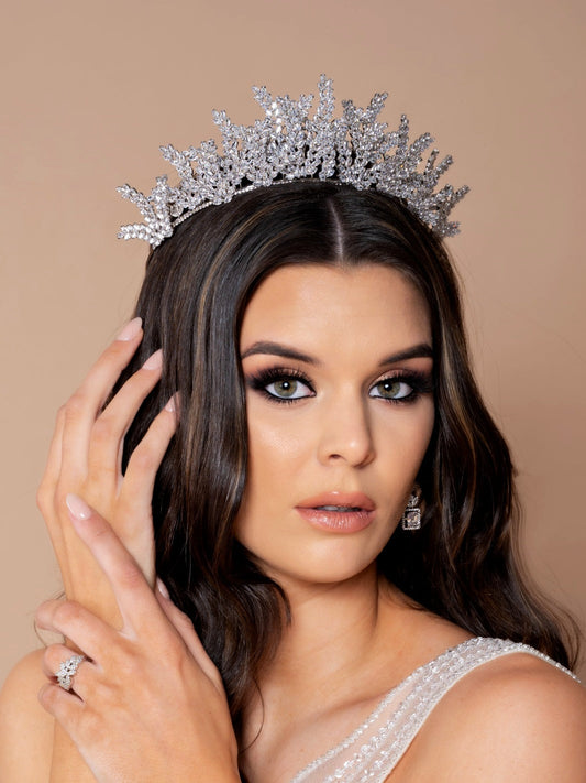 Celeste Gorgeous Swarovski Bridal And Wedding Tiara, 3D Tiara