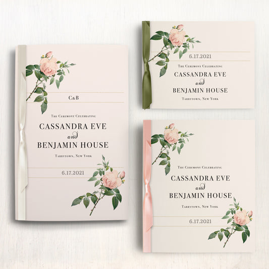 Ivory & Blush Ceremony Booklet