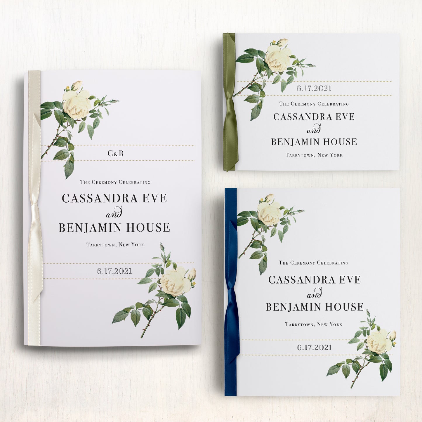 Ivory & White Ceremony Booklet