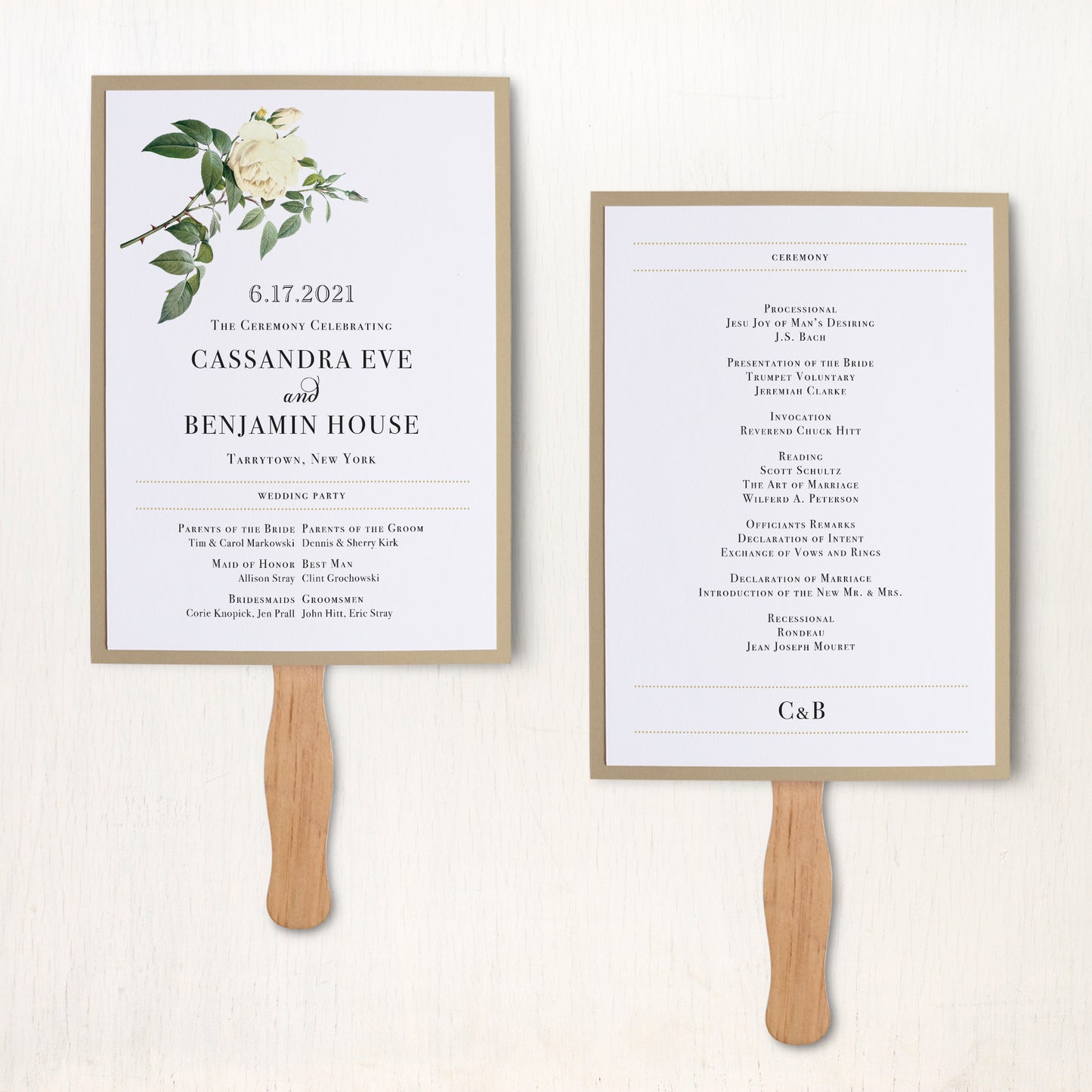 Ivory & White Ceremony Fans