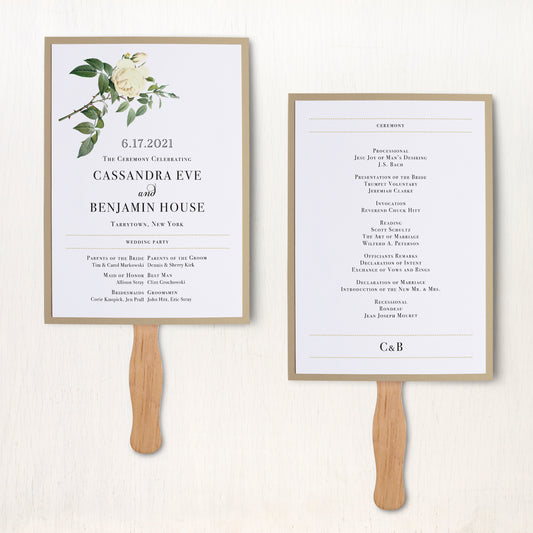 Ivory & White Ceremony Fans