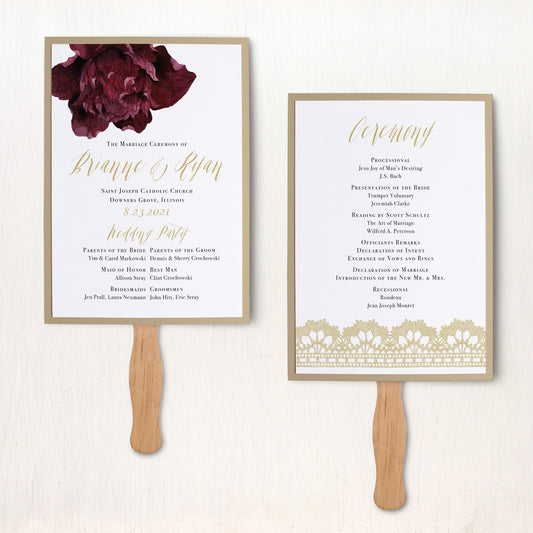 Modern Boho Ceremony Fans
