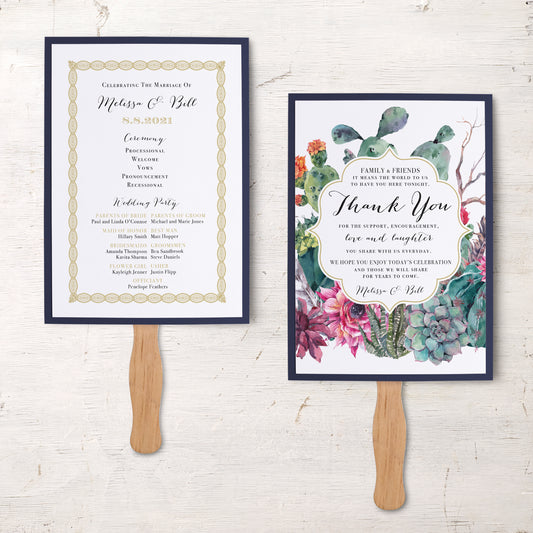 Desert Blooms Ceremony Fans