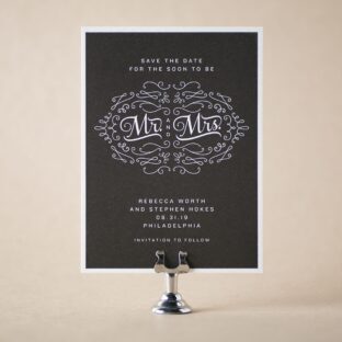 Chalkboard Save the Date Wedding Invitation Suite