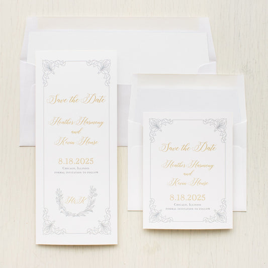 Classic Love Gold Save The Dates