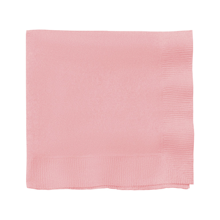 Classic Pink Paper Beverage/Cocktail Napkins