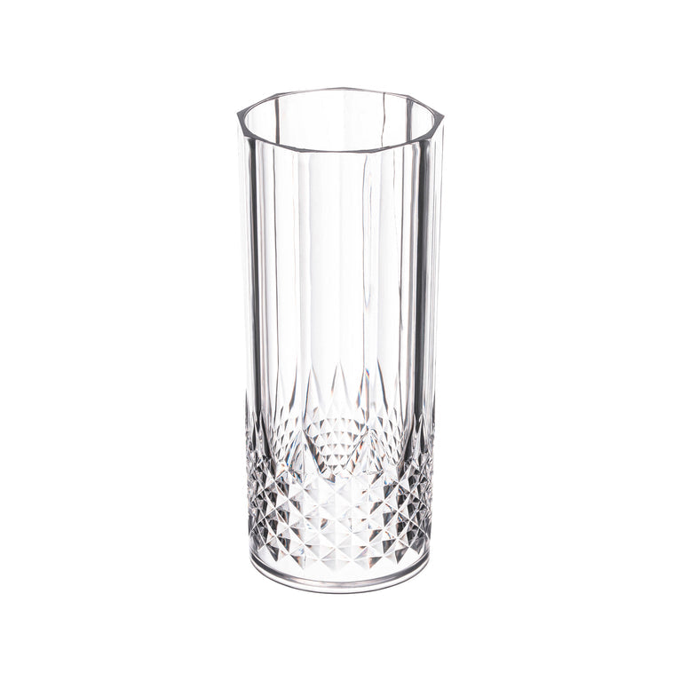 14 oz. Clear Crystal Cut High Ball Plastic Glasses