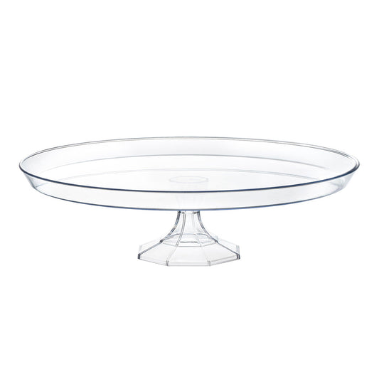 11.6" Clear Medium Round Plastic Cake Stands