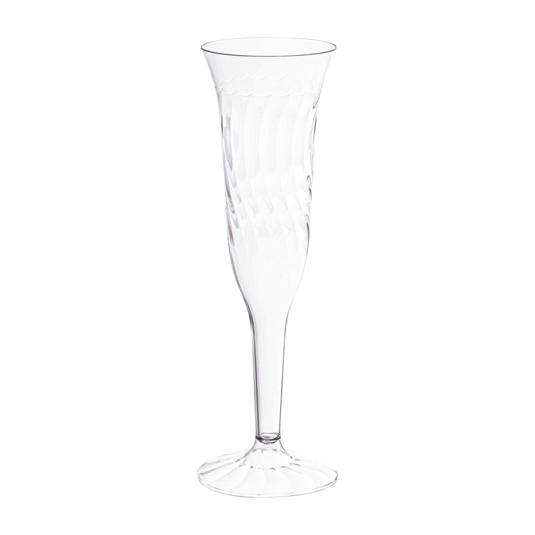 5 oz. Clear Plastic Champagne Flutes