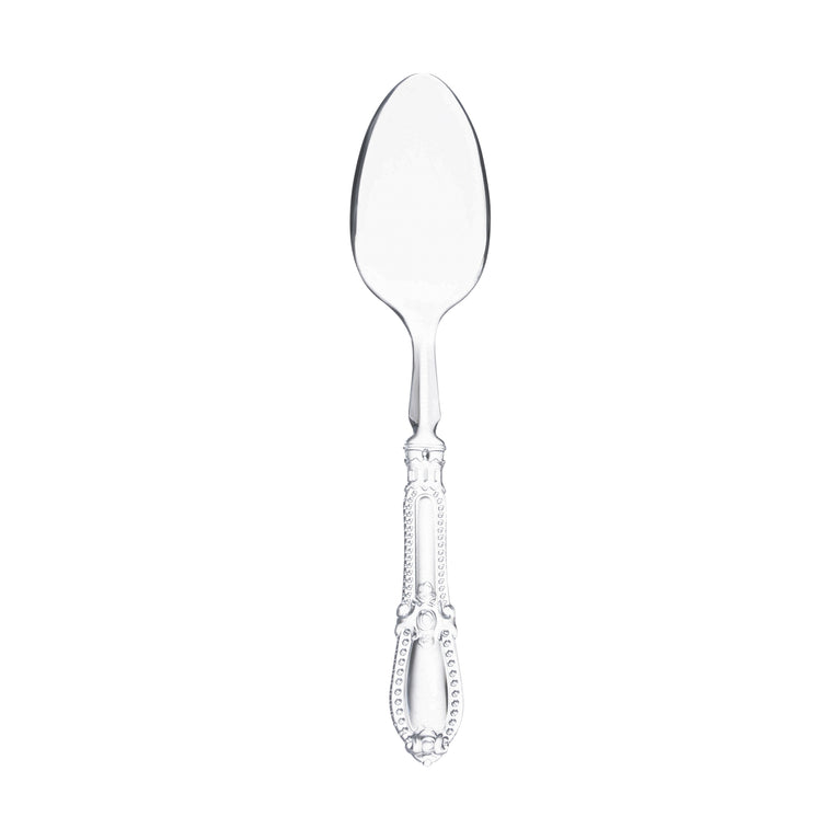 Clear Baroque Disposable Plastic Dinner Spoons