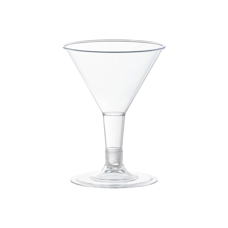 2 oz. Clear Plastic Mini Martini Shot Glasses