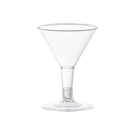 2 oz. Clear Plastic Mini Martini Shot Glasses