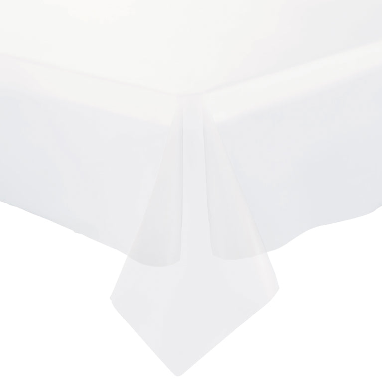 Clear Rectangular Disposable Plastic Tablecloths (54" x 108")