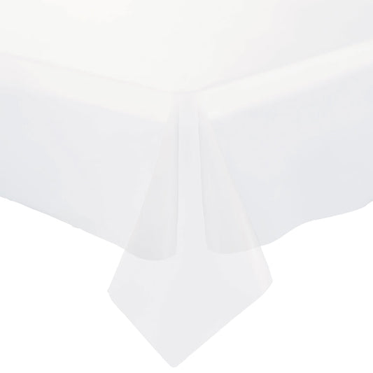 Clear Rectangular Disposable Plastic Tablecloths (54" x 108")