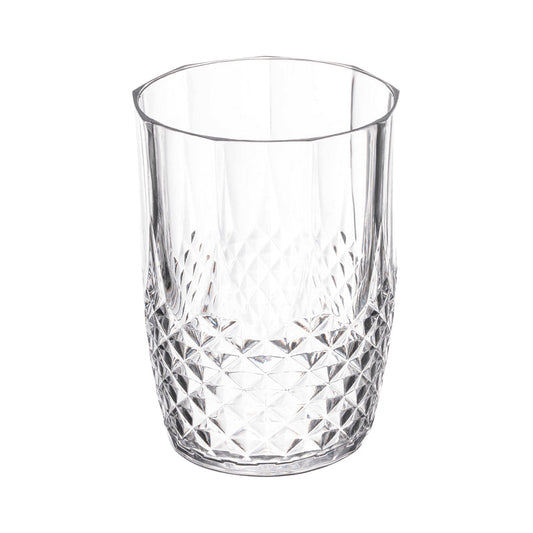 16 oz. Clear Stripe Round Disposable Plastic Tumblers