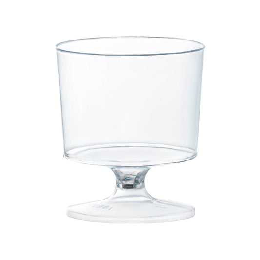 2 oz. Clear Round Plastic Disposable Mini Wine Glasses