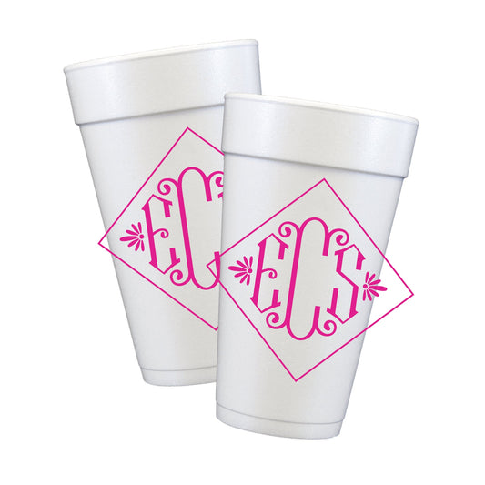 Bridgette Monogram Styrofoam Cups