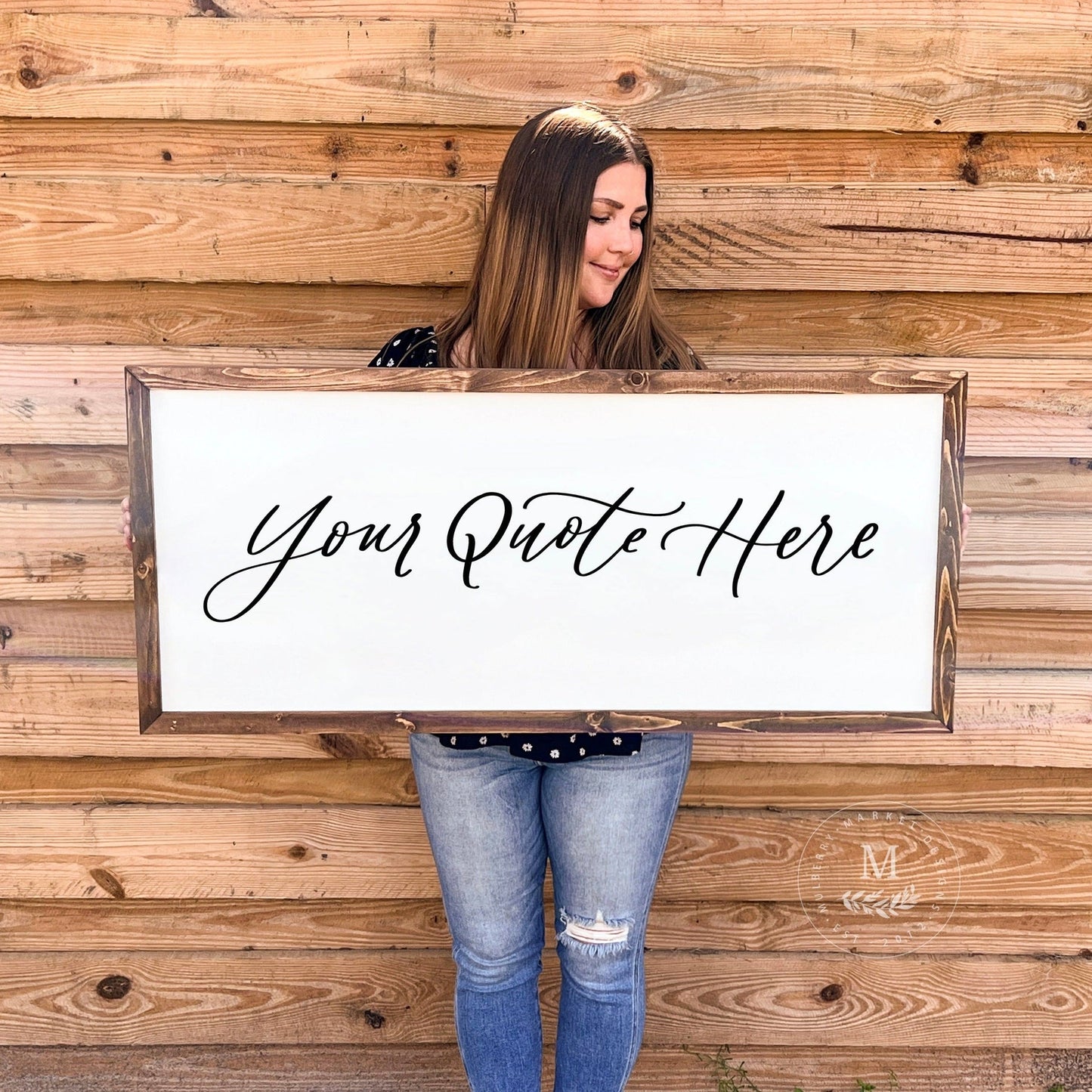 Custom Wood Framed Signs | Personalized Quote Wall Art