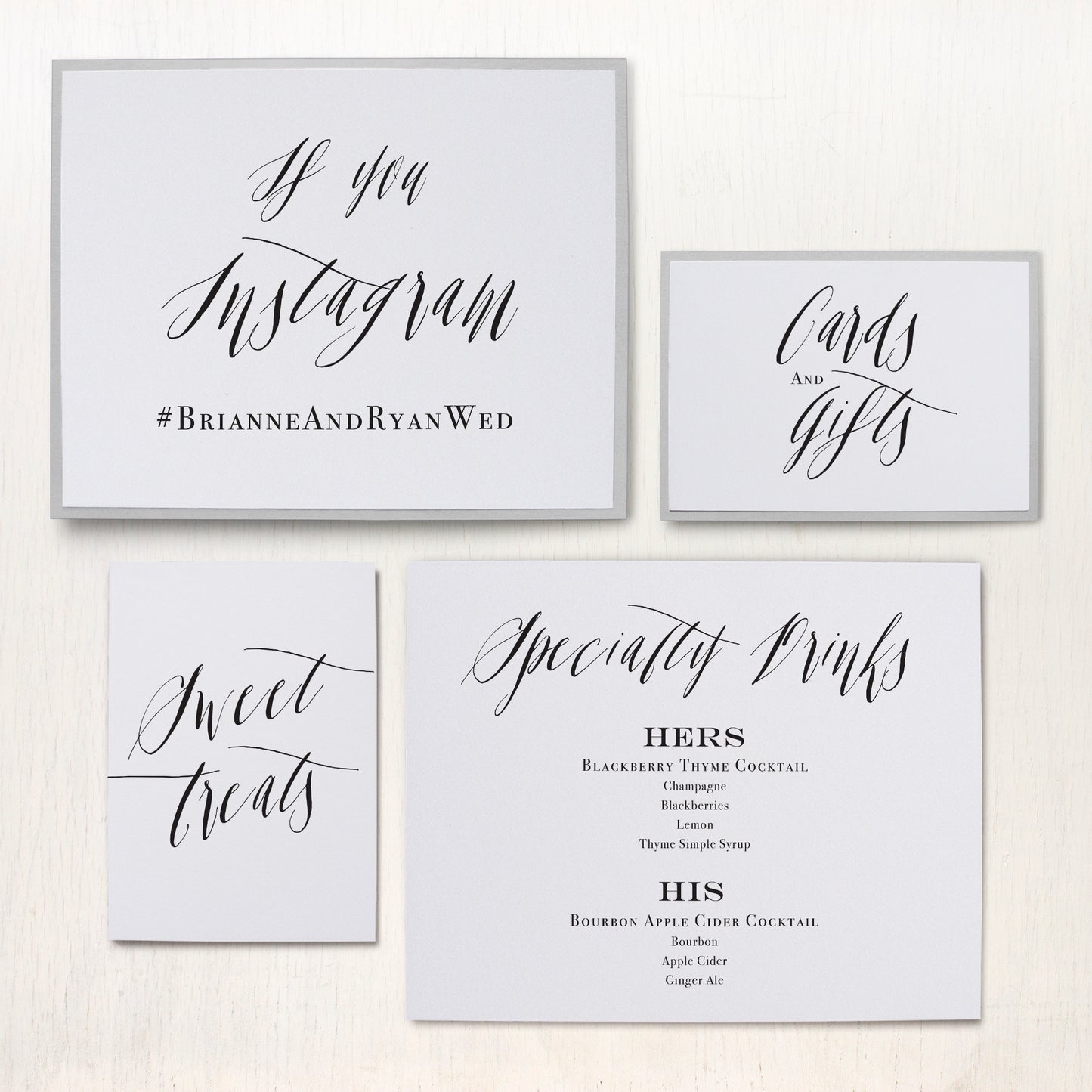 Modern Calligraphy Custom Signs