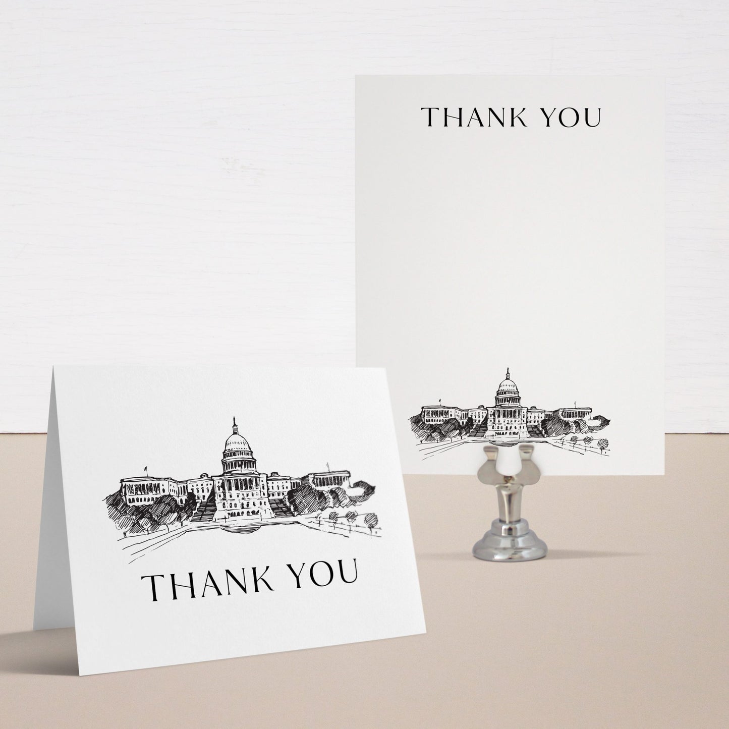 Dc Skyline Thank You Cards