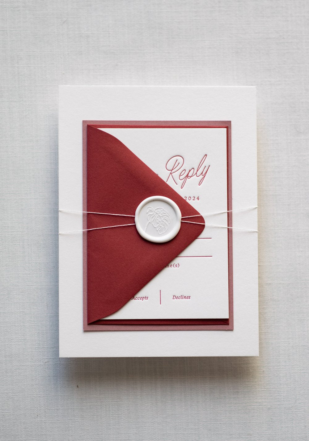 The Sylvia Invitation Wraps + Wax Seals