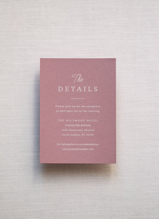 The Sylvia Details Cards