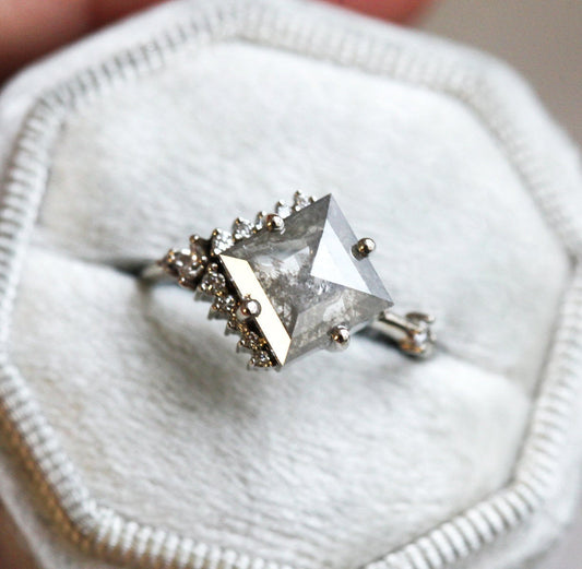 Dakota Princess Salt and Pepper Diamond Ring