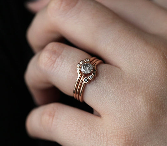 Danielle Galaxy Engagement Ring Set