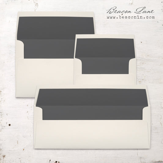 Dark Gray Solid Envelope Liners