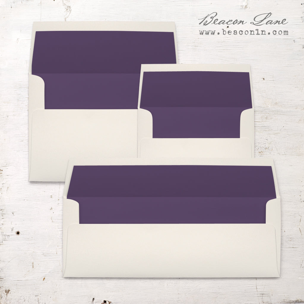 Dark Purple Solid Envelope Liners