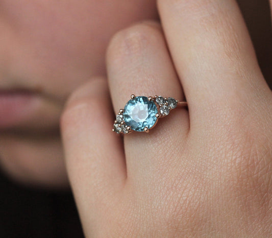 Delilah Sapphire Salt & Pepper Diamond Ring