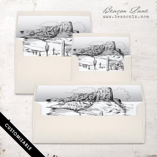 Desert Landscape Envelope Liners