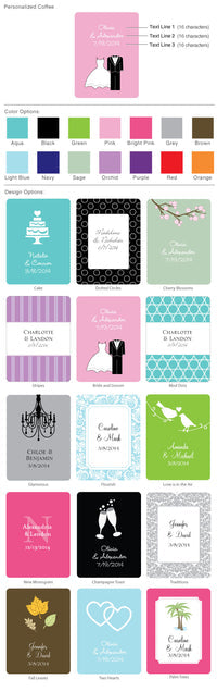 Personalized Coffee Favors (Many Designs Available)