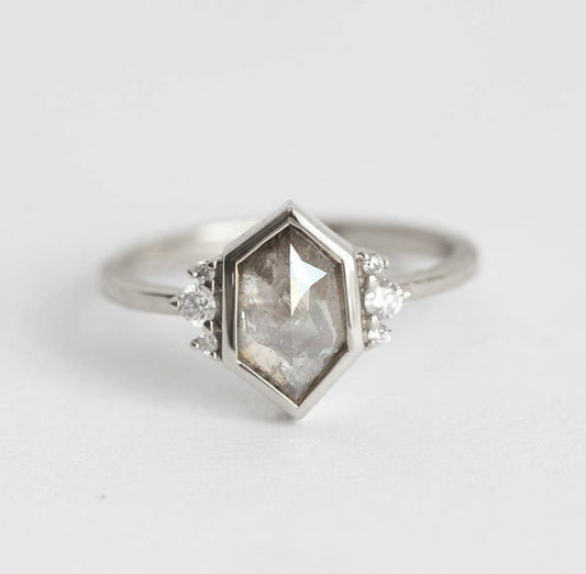 Destiny Hexagon Salt & Pepper Ring