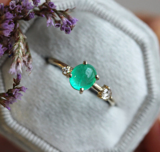 Diana Oval Emerald Diamond Ring