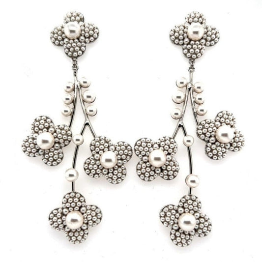 Pearl Blossom Chandelier Earrings Style No. E217