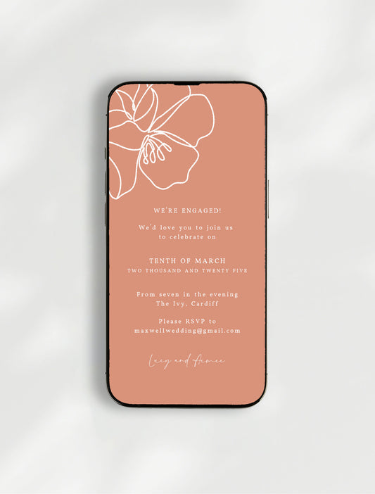 Clio Engagement Party Invitation | Digital E-Invite